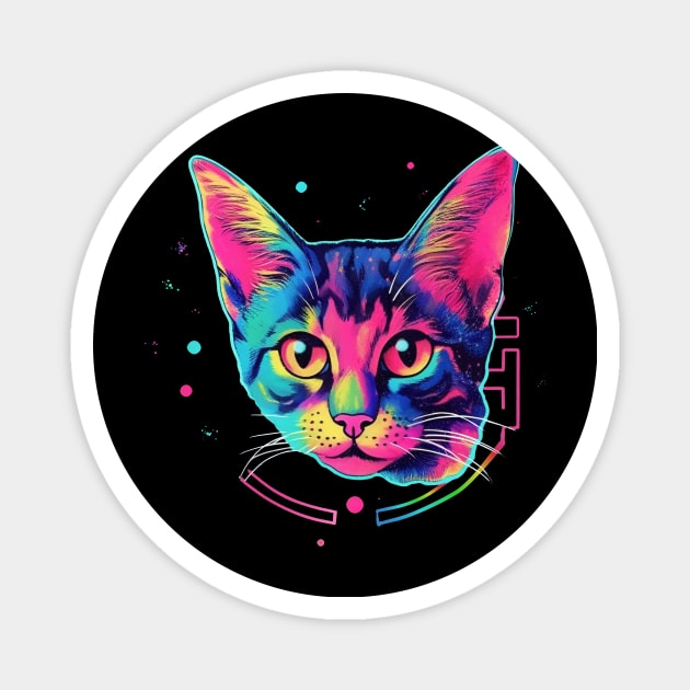 Technicolor kitten Magnet by Impy